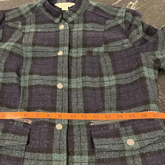 Blackwatch Plaid Wool Blend Snapfront Jacket Blazer Sz Small Stand Collar - Picture 12 of 16